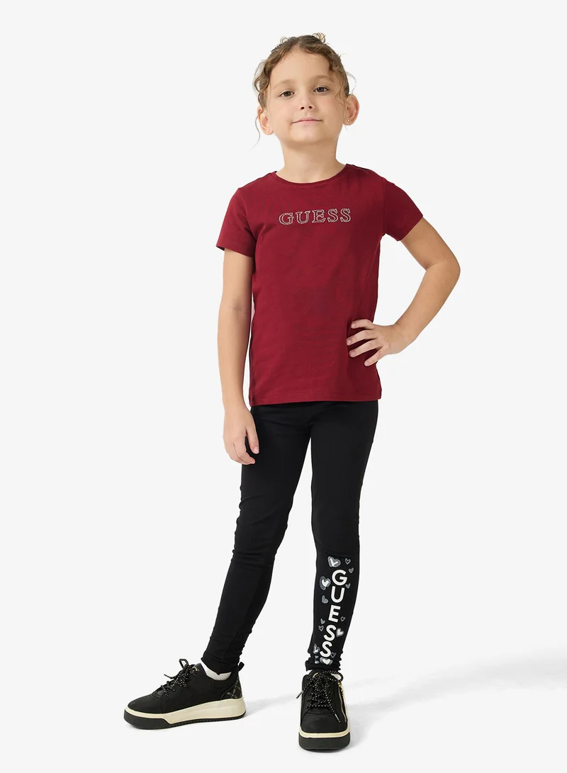 جس بنطلون ضيق مطبوع للأطفال